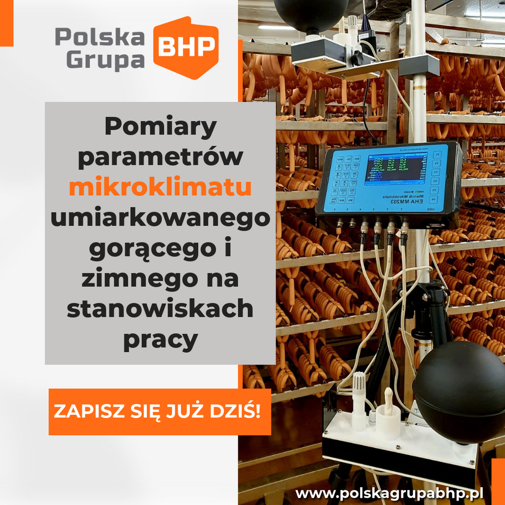 Pomiary parametrów mikroklimatu umiarkowanego, gorącego i zimnego na stanowiskach pracy (webinar)